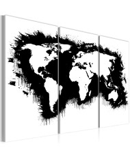 Paveikslas  Monochromatic map of the World  triptych