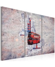 Paveikslas  Around the Great Britain by Routemaster  triptych