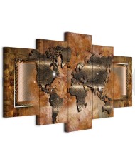 Paveikslas Metalinis pasaulio žemėlapis