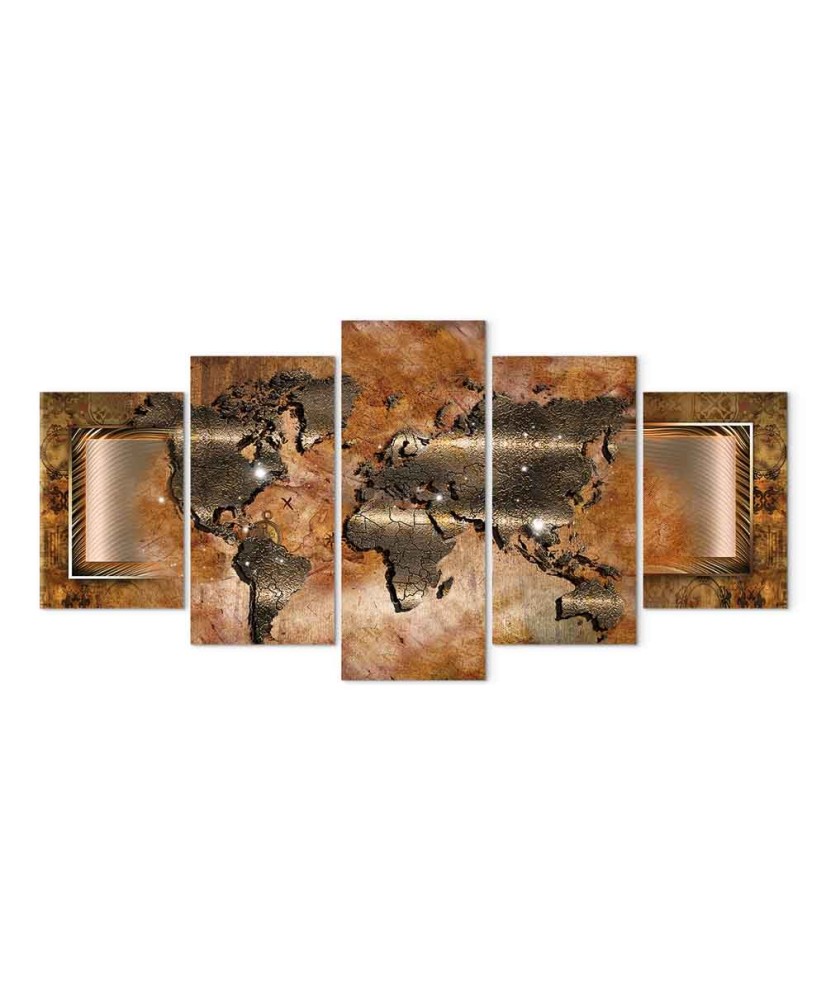 Paveikslas Metalinis pasaulio žemėlapis