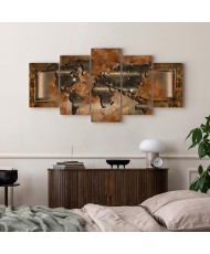 Paveikslas Metalinis pasaulio žemėlapis