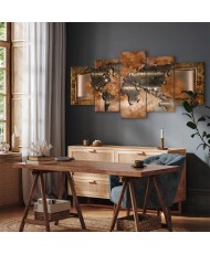 Paveikslas Metalinis pasaulio žemėlapis