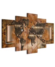 Paveikslas Metalinis pasaulio žemėlapis