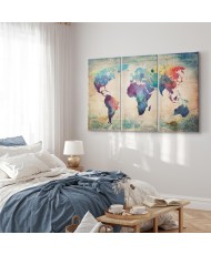 Paveikslas Vaivorykštės spalvų pasaulio žemėlapis