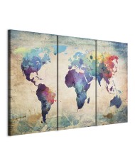 Paveikslas Vaivorykštės spalvų pasaulio žemėlapis