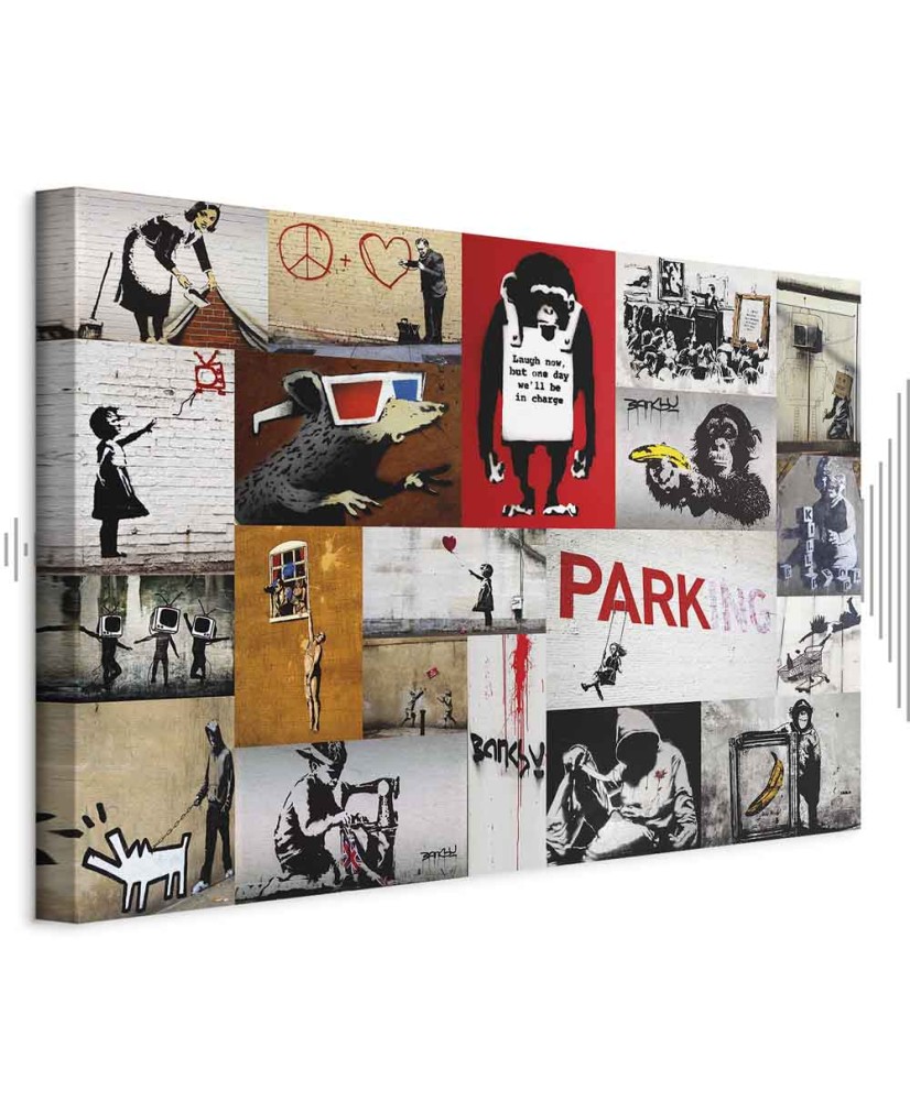 Paveikslas Banksy koliažas