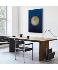 Paveikslas Klasikinės mėlynos šešėlyje - Auksinė abstraktus ratas