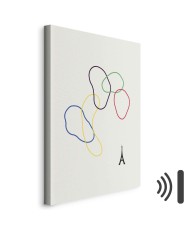 Paveikslas Skaitmeniniai spalvingi žiedai. Minimalizmas