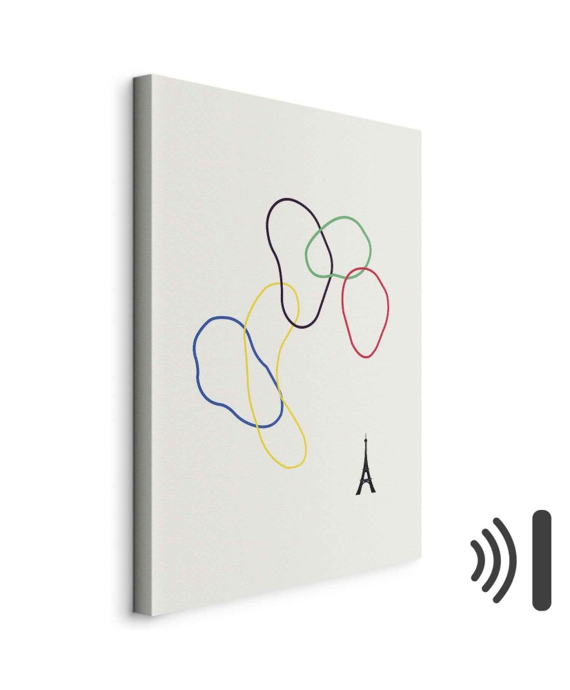 Paveikslas Skaitmeniniai spalvingi žiedai. Minimalizmas