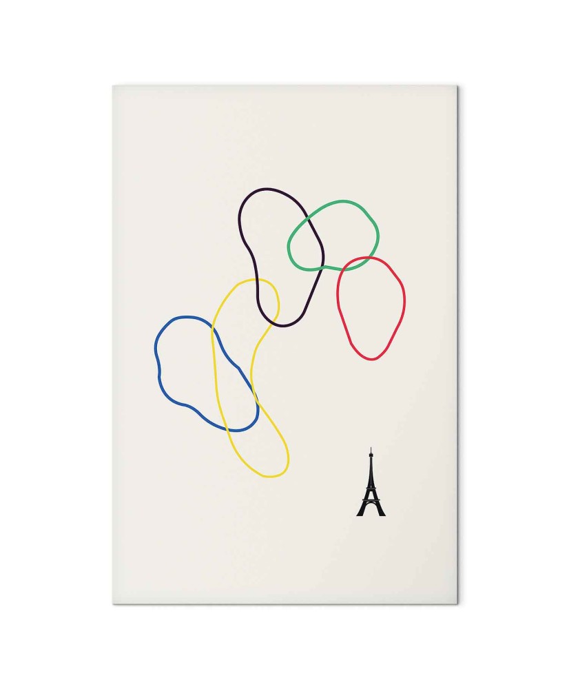 Paveikslas Skaitmeniniai spalvingi žiedai. Minimalizmas