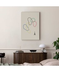 Paveikslas Skaitmeniniai spalvingi žiedai. Minimalizmas