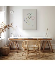 Paveikslas Skaitmeniniai spalvingi žiedai. Minimalizmas