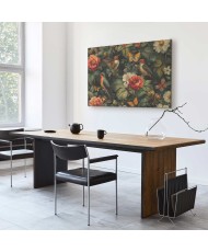 Paveikslas Gėlės, paukščiai ir drugeliai