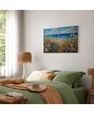 Paveikslas Jūros peizažas su laukinėmis gėlėmis