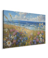Paveikslas Jūros peizažas su laukinėmis gėlėmis