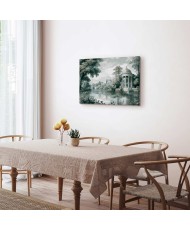 Paveikslas Parko ir ežero peizažas