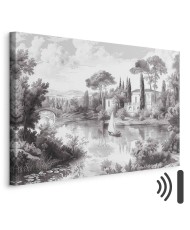 Paveikslas Retro ežero peizažas