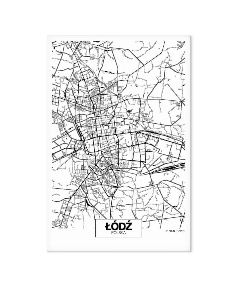 Paveikslas Lodzės miesto planas