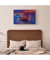 Paveikslas Naktinis ežero peizažas