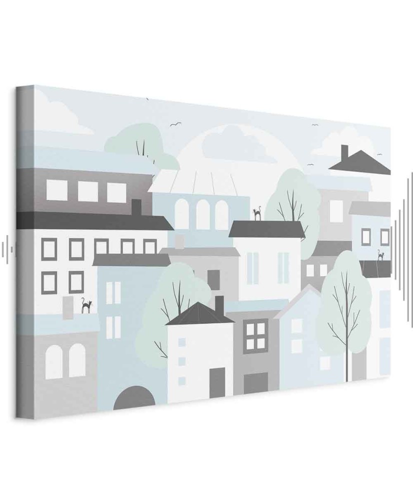 Paveikslas Spalvingas miestelis