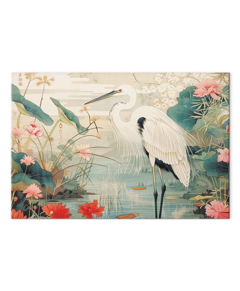 Paveikslas Garnys Azijos tvenkinyje