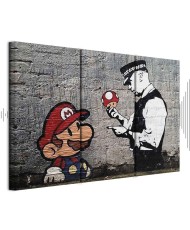 Paveikslas Super Mario grybas ir policininkas (Banksy)