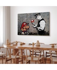 Paveikslas Super Mario grybas ir policininkas (Banksy)