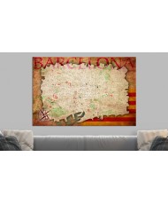 Kamštinis paveikslas  Map of Barcelona [Cork Map]