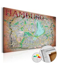 Kamštinis paveikslas  Hamburg [Cork Map]