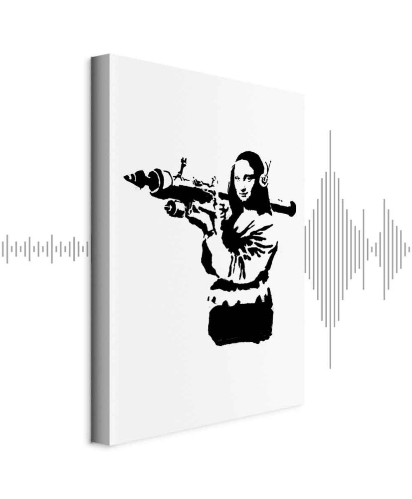 Paveikslas Mona Liza su raketų paleidikliu (Banksy)