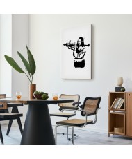 Paveikslas Mona Liza su raketų paleidikliu (Banksy)