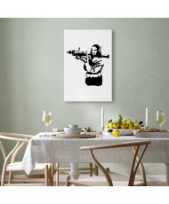 Paveikslas Mona Liza su raketų paleidikliu (Banksy)