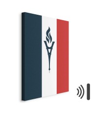 Paveikslas Fakelas Prancūzijos vėliavos fone