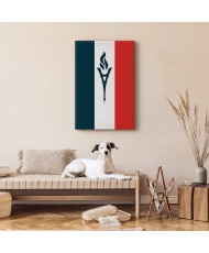 Paveikslas Fakelas Prancūzijos vėliavos fone