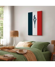 Paveikslas Fakelas Prancūzijos vėliavos fone