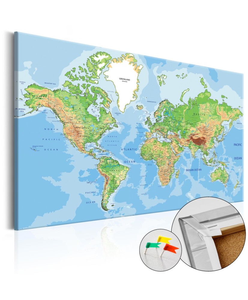 Kamštinis paveikslas  World Geography [Cork Map]