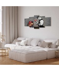 Paveikslas Super Mario grybas ir policininkas (Banksy)