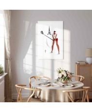 Paveikslas Golfo žaidėja Eifelio bokšto fone