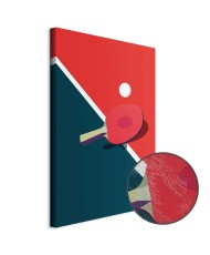 Paveikslas Stalo teniso raketė ir kamuoliukas