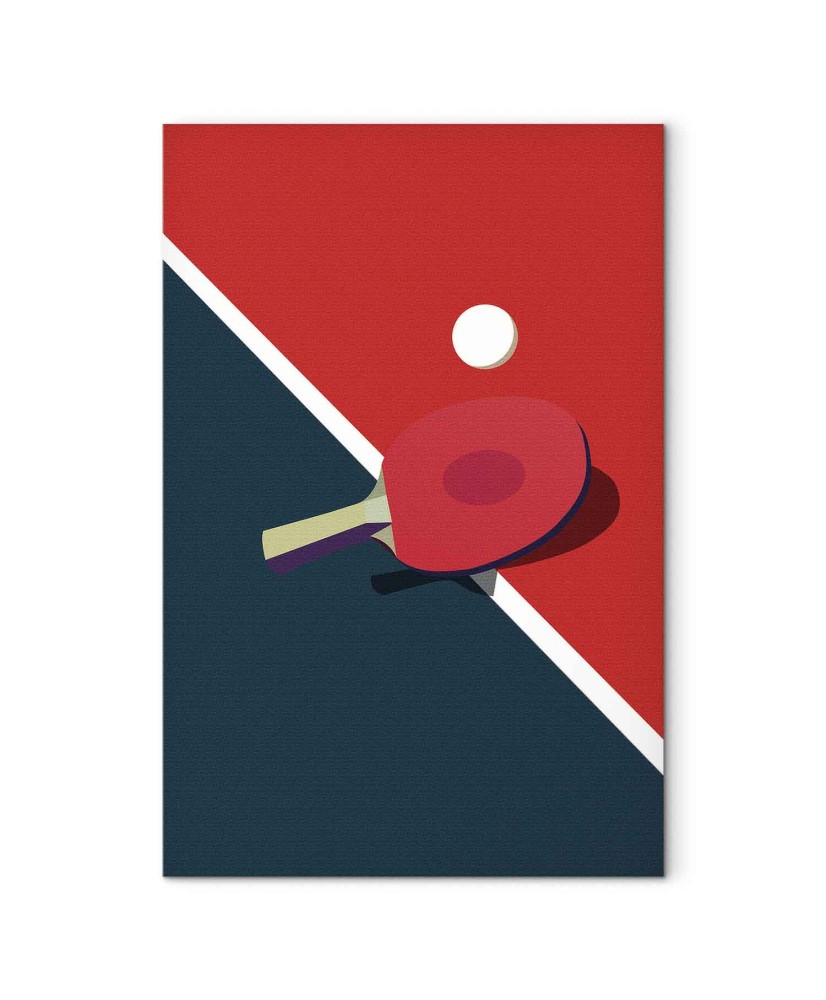 Paveikslas Stalo teniso raketė ir kamuoliukas