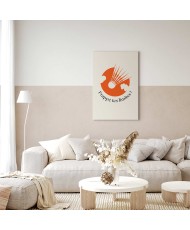 Paveikslas Badmintono kamuoliukas oranžinio rato fone