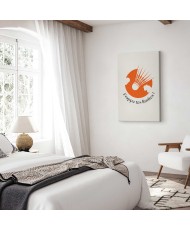 Paveikslas Badmintono kamuoliukas oranžinio rato fone