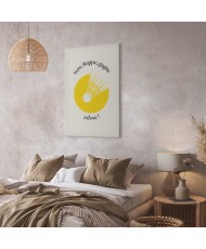 Paveikslas Badmintono kamuoliukas geltono rato fone