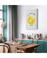 Paveikslas Badmintono kamuoliukas geltono rato fone