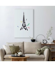 Paveikslas Juodas Eifelio bokštas kreminiame fone