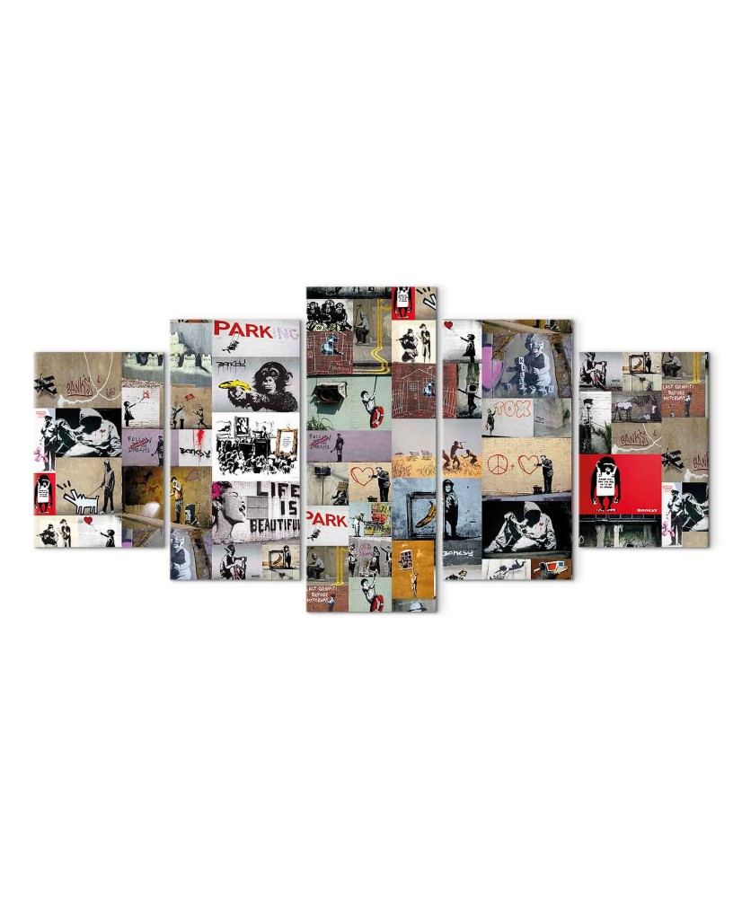 Paveikslas Banksy koliažo menas IV