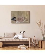 Paveikslas Lėktuvas su raudonu grafičio tekstu (Banksy)