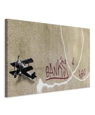 Paveikslas Lėktuvas su raudonu grafičio tekstu (Banksy)