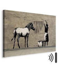 Paveikslas Plaunama zebra ant betono (Banksy)