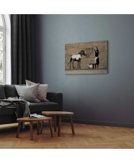 Paveikslas Plaunama zebra ant betono (Banksy)